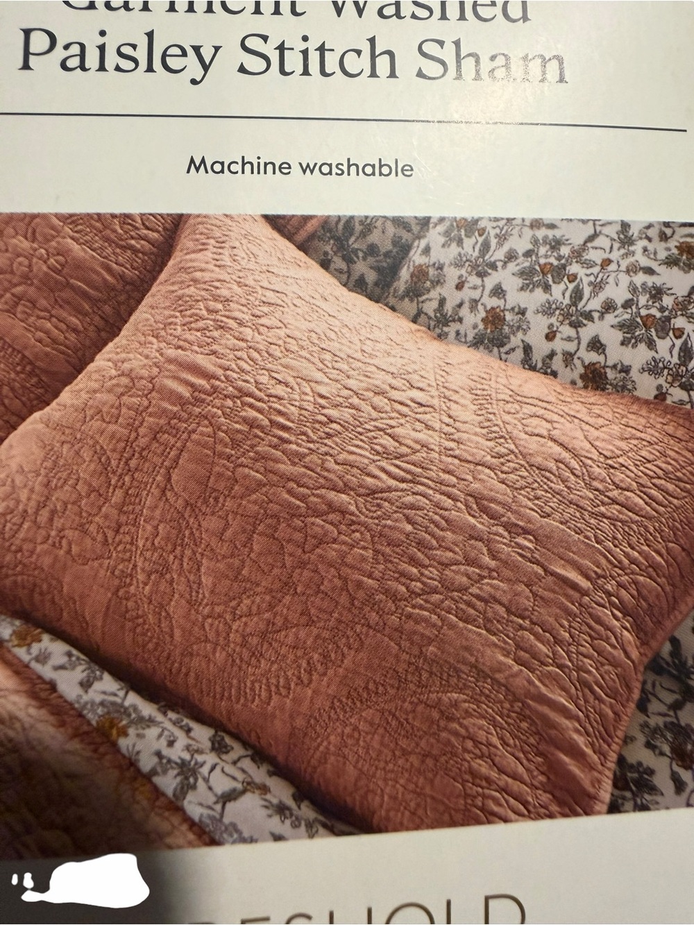 Target Quilted Paisley Stitch Sham - Dusty Rose (set)